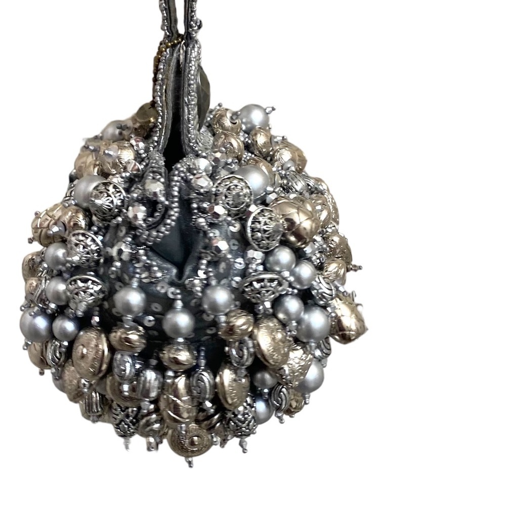 Mary Frances gray evening bag silver rare - Picture 6 of 9